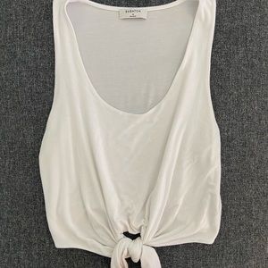 Babaton white crop shirt- Aritzia